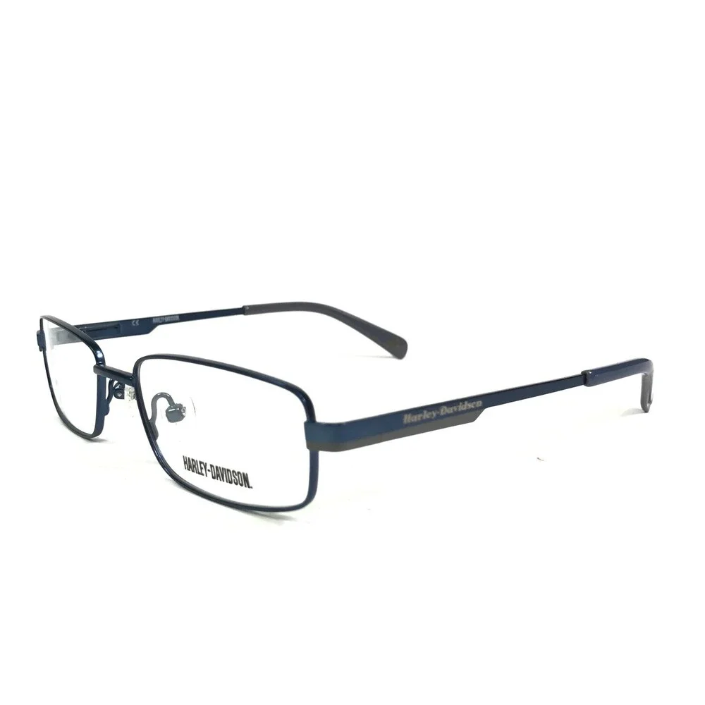 Harley Davidson Eyeglasses Frames Kids HDT 120 NV Blue Rectangular 48-16-130